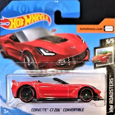 Hot Wheels 2019 Corvette C7 Z06 Convertible Red #95 HW Roadsters 5/5 New • $7.95