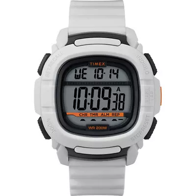 Timex Men's Watch Command Digital Grey Dial White Rubber Strap TW5M26400 • $53.99