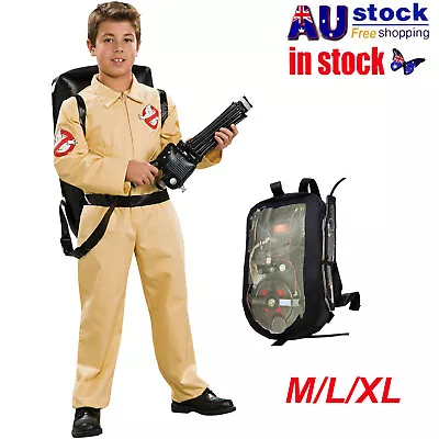 Kids Ghostbusters Jumpsuit Backpack Costume Bodysuit Outfits Fancy Dress Cosplay • $28.99