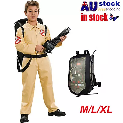 Kids Ghostbusters Jumpsuit Backpack Costume Bodysuit Outfits Fancy Dress Cosplay • $29.99