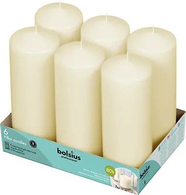 £23.99 • Buy Bolsius Pillar Candles Ivory Wedding Decor Events Church Various Sizes Packs