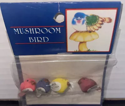 $4.99 • Buy RAZ Imports MUSHROOM BIRDS Z9947-A  4 In Package