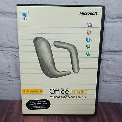 Microsoft Office : Mac 2004 Teacher & Student Edition CD-Rom For Apple Macintosh • $6.84
