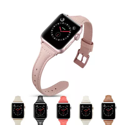 $19.89 • Buy Genuine Leather Bracelet Strap Watch Band For Apple Watch Series7 6 5 38/42 4145