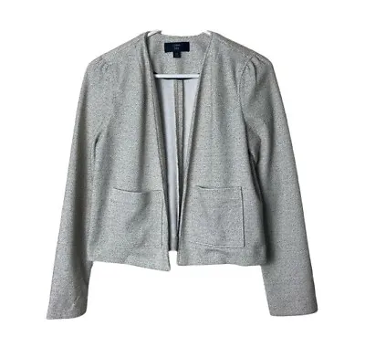 J. Crew 365 Boucle Blazer Salt Pepper Multi Womens XS Open Front • $34.95