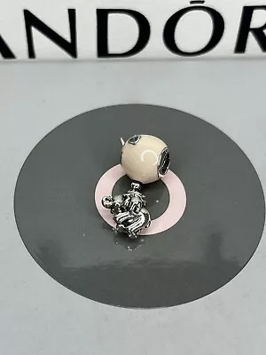 Genuine Pandora Silver Moments Elephant & Pink Balloon Charm • £1.20