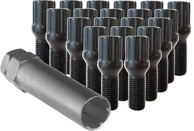 20 Pc VW SPLINE Black Lug Bolts Nuts 14m X 1.50 1.10  Length Part # 56820-BK • $34.95