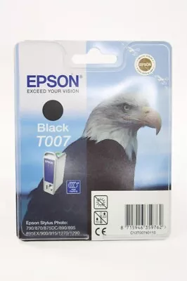 £21.89 • Buy Original Epson Ink Cartridge T007 Black For Stylus Photo 1270 1280 1290 780 7