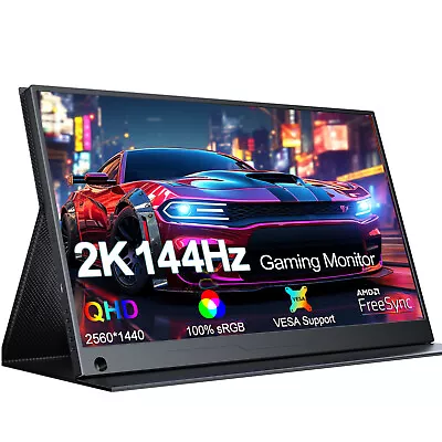 Portable Monitor 17.3  2560x1440 144Hz Gaming Monitor PC Screen HDMI USB-C Input • $299.99