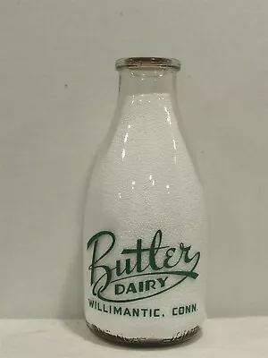 SRPQ Milk Bottle Butler Dairy Willimantic CT WINDHAM COUNTY 1946 Residential • $24.99