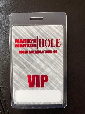 Marilyn Manson 1999 Concert Tour W/ Hole Red Foil VIP Laminated Backstage Pass • $19.99