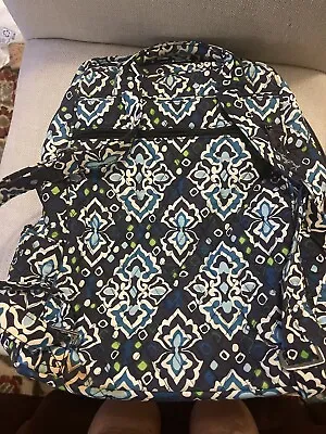 Vera Bradley Quilted Lg Backpack In Ink Blue. Very Good Condtion • $33