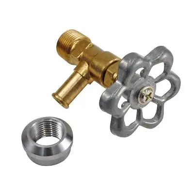$28 • Buy Faucet Style Brass Motorcycle Petcock With 3/8  NPT Stepped Tophat Bung