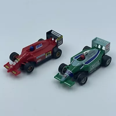 Micro Scalextric F1 CARS - 2 CARS FIAT/FERRARI AND BENETTON Formula 1 (r2) • £25