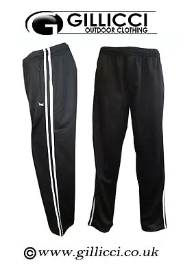 Mens Tracksuit Bottoms Silky Joggers Jogging Striped Gym Sports Trousers M-6xl • £9.99