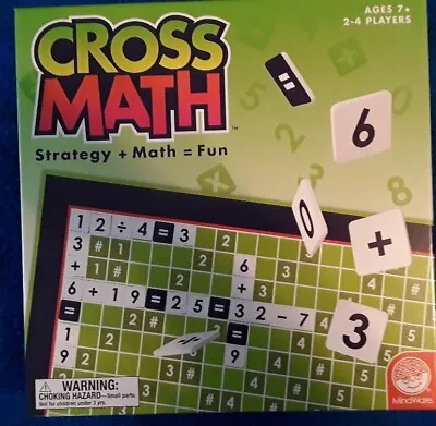 Cross Math Board Game Strategy + Math = Fun 2021 Mindware  • $8