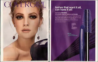 2011 Print Ad Covergirl Mascara Actress Earrings Drew Barrymore Photo   11/05/23 • £8.16