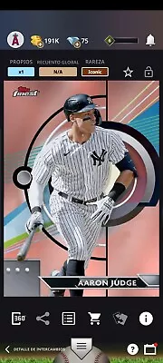 2023 Topps Bunt Finest 23 Rose Gold Base Craft Iconic Aaron Judge Digital Card • $4.99