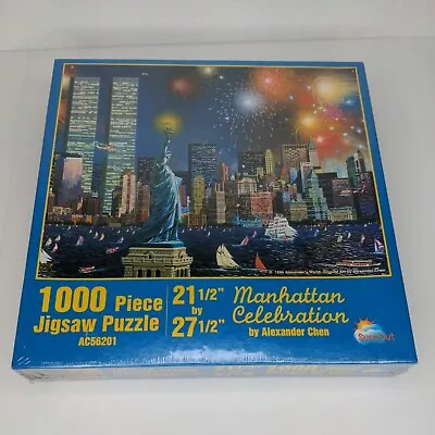 Alexander Chen Manhattan Celebration NYC Twin Tower 1000 Jigsaw Puzzle SEALED • $29.99