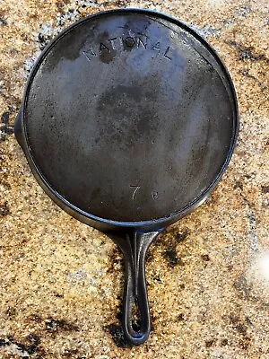 Vintage OLD WAGNER  Cast Iron NATIONAL SKILLET 7 B  With Heat Ring Read • $99.99