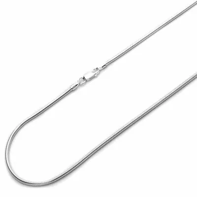 1.5MM Solid .925 Sterling Silver Italian Snake Chain Necklace Made In Italy  • $34.99