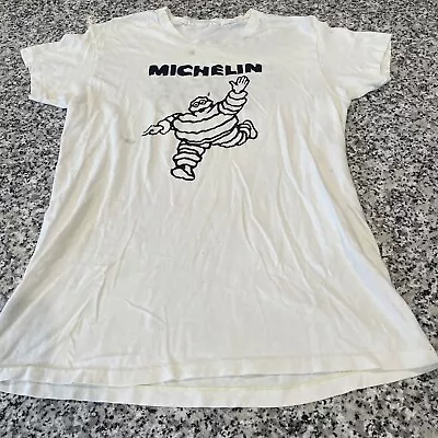 Vintage Michelin Man Single Stitch T Shirt Broadway Bicycle Shop Advertising Gas • $109.99