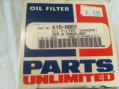 Oil Filter For A  Kawasaki Motorcycle  P#K15-0003  (GS-373)  S#E3 • $8.99