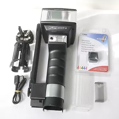 Metz 45 CT4 CT 4 Electronic Handle Mount Flash 45-39 Holder Diffuser Sync Cable • $89.95