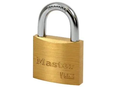 Master Lock - V Line Brass 40mm Padlock - Keyed Alike 4232 • £11.22