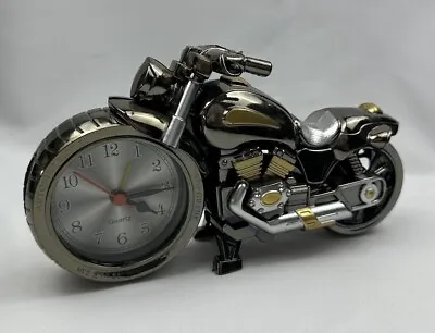 Collectable 8.5  Motorcycle Figurine With Clock In Front Wheel • $24.99