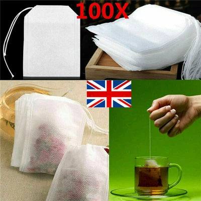£3.44 • Buy 100Pcs FILTER PAPER EMPTY UNBLEACHED SEALABLE SELF FILL TEA COFFEE HERB ECO BAGS