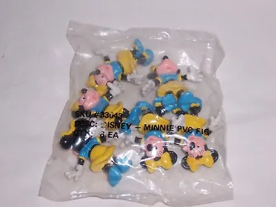 Disney Applause PVC Minnie Mouse Yellow Dress BAG OF 6 NEW FIGURES 2 Cake Topper • $4.99