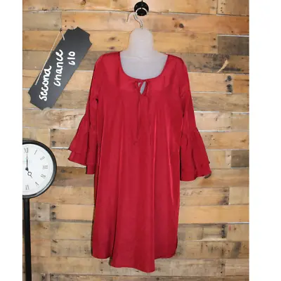 $22 • Buy VaVa By Joy Han Women's Wine Colored Crochet Back Dress Size Small 