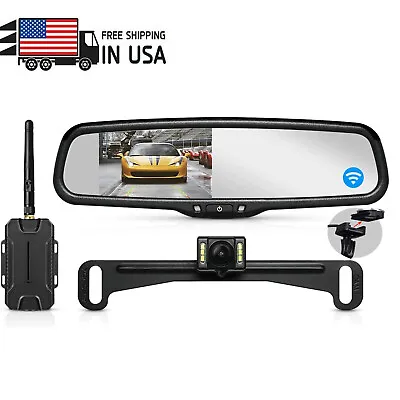 AUTO-VOX Wireless Rear View Backup Camera OEM 4.3  Mirror Car Parking Monitor • $109.98