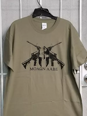 Molon Labe  Men's Tee L Coyote NEW!!  Grunt Gadsden • $15