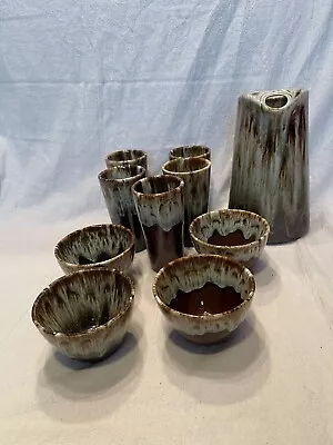 Vintage CANONSBURG Brown Drip IRONSTONE POTTERY SET! Made In USA • $149.99