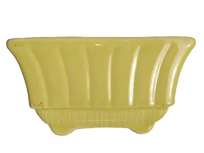 Vintage USA Pottery Yellow Glazed Rectangular Planter #606  • $11.51