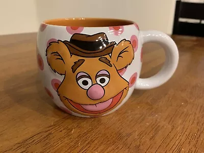 Muppets Disney Store Fozzie Bear Banana Polka Dot Round Coffee Cup Mug 16oz • $12