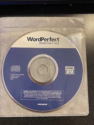 Corel WordPerfect Productivity Pack 2003 Software Word Perfect Corel Office • $5