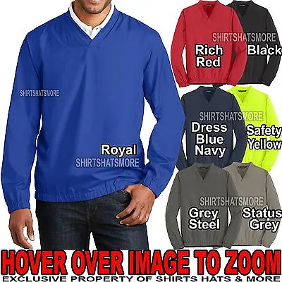 Mens Pullover Wind Shirt Jacket Sports Golf Water Resist XS-XL 2XL 3XL 4X • $19.90