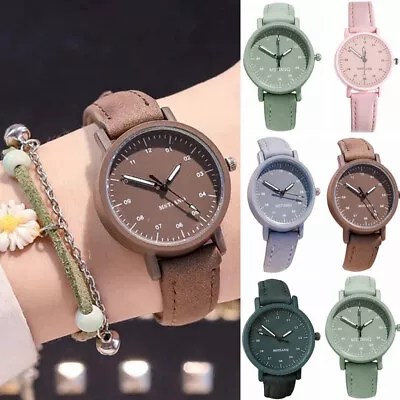 Women Wrist Watches Watch Quartz Analogue Ladies Leather Band Fashion Watch Gift • $10.69