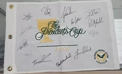 2000 Presidents Cup Multi Signed Golf Flag. Tiger Mickelson Furyk Duval Cink • $1850