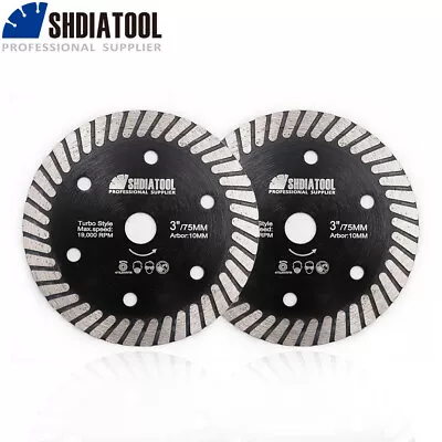 2pcs 3inch Circular Diamond Ceramic Tile Turbo Saw Blade Cutting Discs Cut Wheel • $12.99