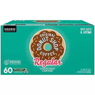 Original Donut Shop Regular Medium Roast K-Cup Coffee Pods 60 Count Black Coffee • $28.19