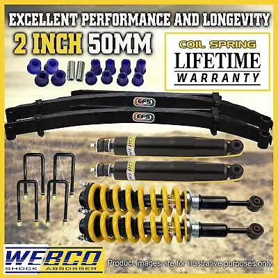 $1219 • Buy 2 Inch Pre Assembled Lift Kit Shock King Springs EFS Leaf For Nissan Navara D40