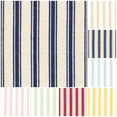 100% Cotton Poplin Craft Fabric By The Metre 3mm  Ticking Stripe Fat Quarter • £7.55