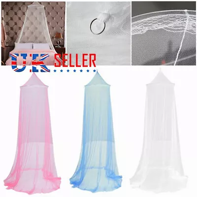 Bed Curtain Dome Double Single Queen Canopy Stopping Mosquito Net Midges Insect • £6.49