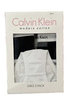 Calvin Klein Girls Modern Cotton Bikini Knickers Age 6-7 Years 4 Pairs Rrp £46 • £25