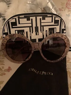 Emilio Pucci Sunglasses Vintage Round Multi Color • $199