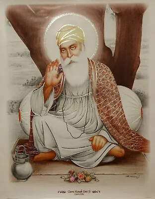 £17.49 • Buy Guru Nanak Dev Ji Sat By A Tree Artistic Print